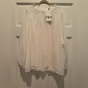 NWT Zara white blouse sz xs